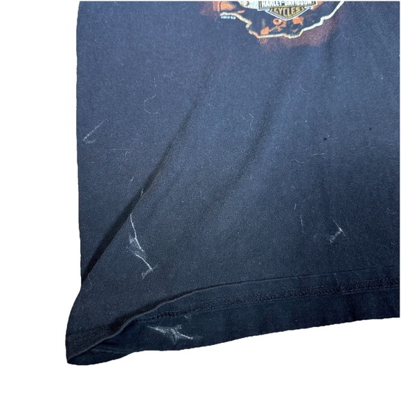 Harley Davidson Shirt Mens Large Black Motorcycle Bike Biker Eagle Logo - Picture 3 of 7